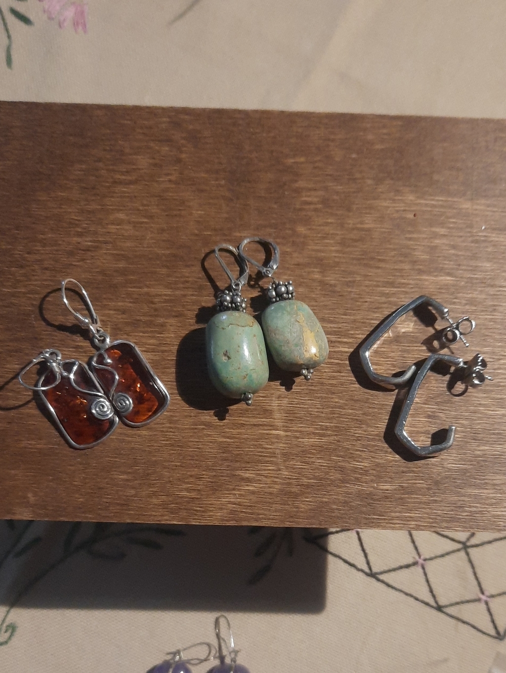 Handcrafted Turquoise Bead Drop Earrings - Women Jewelry